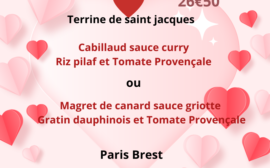 Menu FÊTE DES MERES