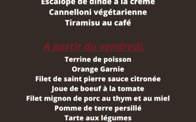 Cette semaine la Robinerie vous propose: