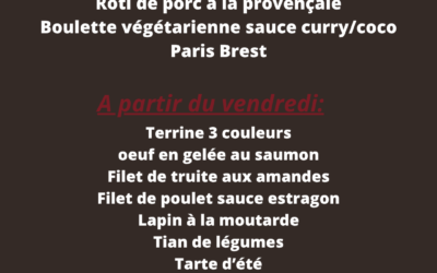 Cette semaine la Robinerie vous propose: