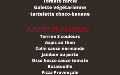 Cette semaine la Robinerie vous propose: