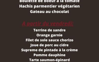 Cette semaine la Robinerie vous propose: