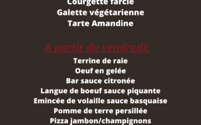 Cette semaine la Robinerie vous propose: